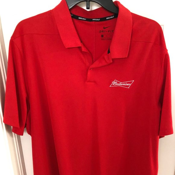 Budweiser Beer Nike Golf Polo Xl Nwot 